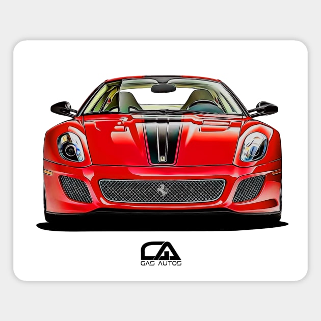 Ferrari 599 GTO Illustration Magnet by GasAut0s